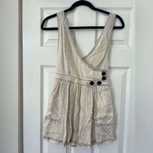Cream one piece short romper